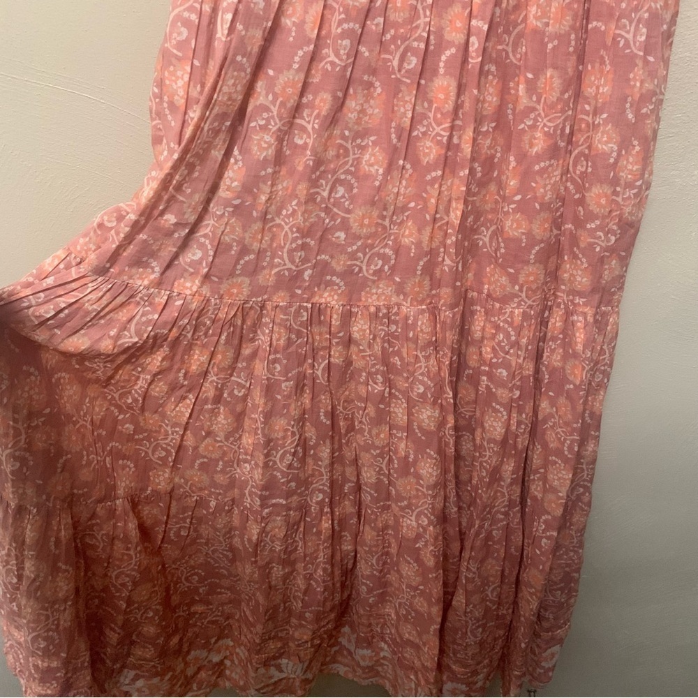 Cleobella Rita Ankle Dress Pink Tan Size Medium - Picture 6 of 10